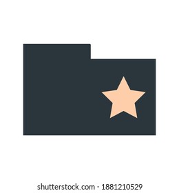 icono plano vectorial de carpetas favoritas