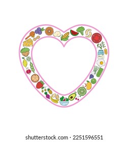 Favorite food and drink collage icon in star. Vector set of essential allergens and diet line icons. Editable food icon set.