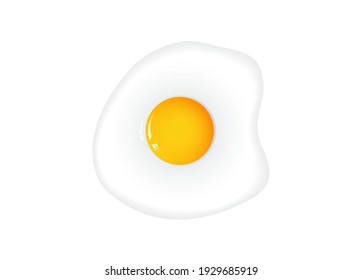 Vector favorito de huevos fritos sobre fondo blanco. 
