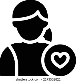 favorite girl Vector illustration on a transparent background.Premium quality symbols.Glyphs vector icon for concept and graphic design.