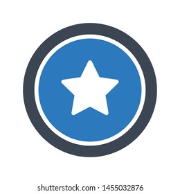 favorite glyph colur vector icon