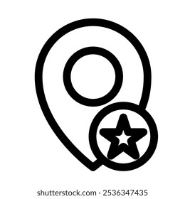 Favorite GPS location - modern GPS location or navigation icon symbol