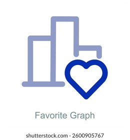 Favorite Graph and analytics icon concept