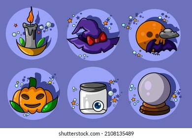 The favorite halloween icon design illustration