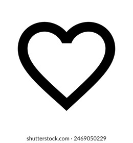 Favorite heart outline button icon vector design in eps 10