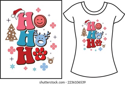 Santa’s Favorite ho ho ho. Christmas t-shirt design. Gift t-shirt design for the family.