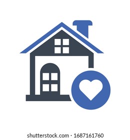 Icono de la casa favorita, gráficos vectoriales