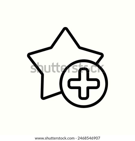 favorite icon, isolated UI line icon for your project