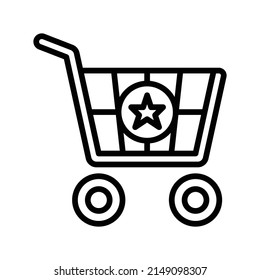 Favorite Icon. Line Art Style Design Isolated On White Background