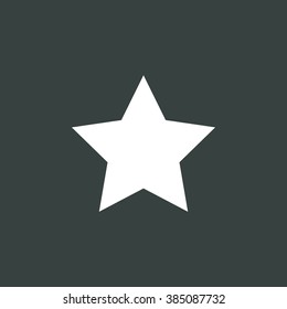 Favorite icon, on dark background, white outline, large size symbol