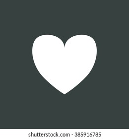 Favorite icon, on dark background, white outline, large size symbol