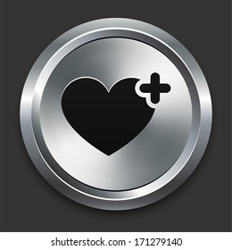 Icono favorito en la colección de botones metálicos