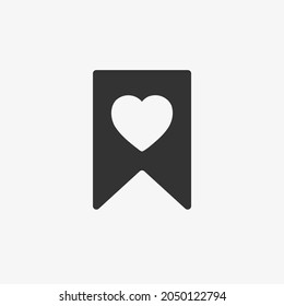 Favorite icon with outline style design isolated on gray background