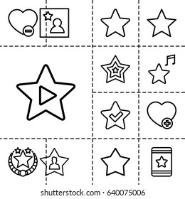 Favorite icon. set of 13 outline favoriteicons such as star, add favorite