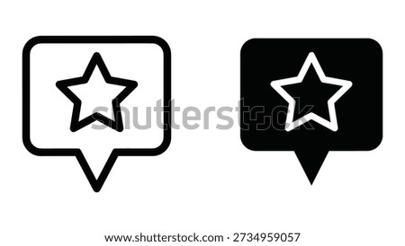Favorite icon set in black and white
