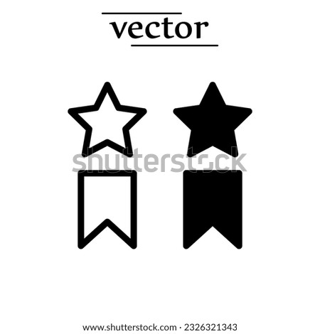Favorite icon. star and bookmark vector signs of Favorite. logo, vector, badge, stamp, Sign illustration on white background..eps