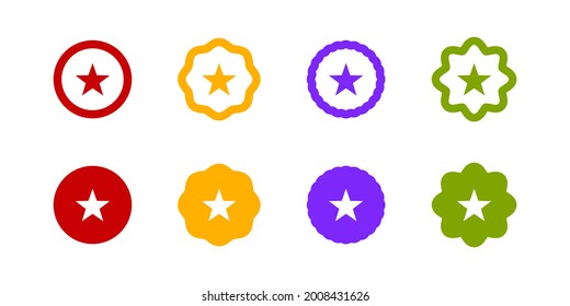 Favorite icon with star. Vector.