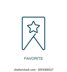 favorite icon. Thin linear favorite outline icon isolated on white background. Line vector favorite sign, symbol for web and mobile
