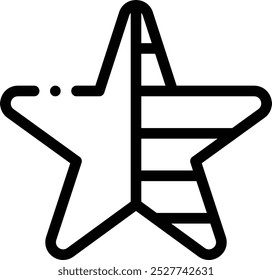 icono favorito. Diseño De Estilo Lineal Delgado Aislado Sobre Fondo Blanco