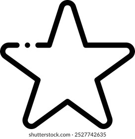 icono favorito. Diseño De Estilo Lineal Delgado Aislado Sobre Fondo Blanco