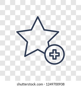 Favorite icon. Trendy linear Favorite logo concept on transparent background from Productivity collection