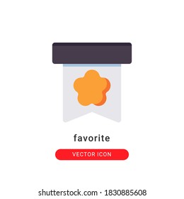 ilustración vectorial de icono favorita. diseño plano de icono favorito.