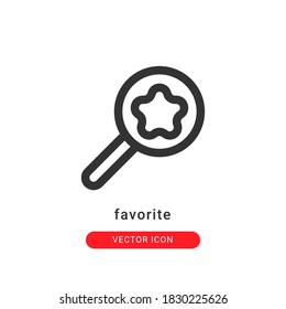 ilustración vectorial de icono favorita. diseño de contorno de icono favorito.