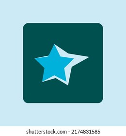 Favorite icon vector illustration. Star symbol vector design. Favorites sign design. 3D Star shape. 