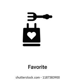 Favorite icon vector isolated on white background, logo concept of Favorite sign on transparent background, filled black symbol