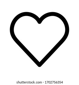 Estilo de línea vectorial de icono favorito en fondo blanco