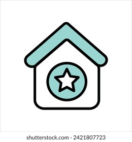  Icono favorito con vector de fondo blanco