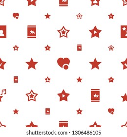 favorite icons pattern seamless white background. Included editable filled star, minus favorite, favourite user, favorite music, photo icons. icons for web and mobile.