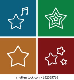 Favorite icons set. set of 4 favorite outline icons such as favorite music
