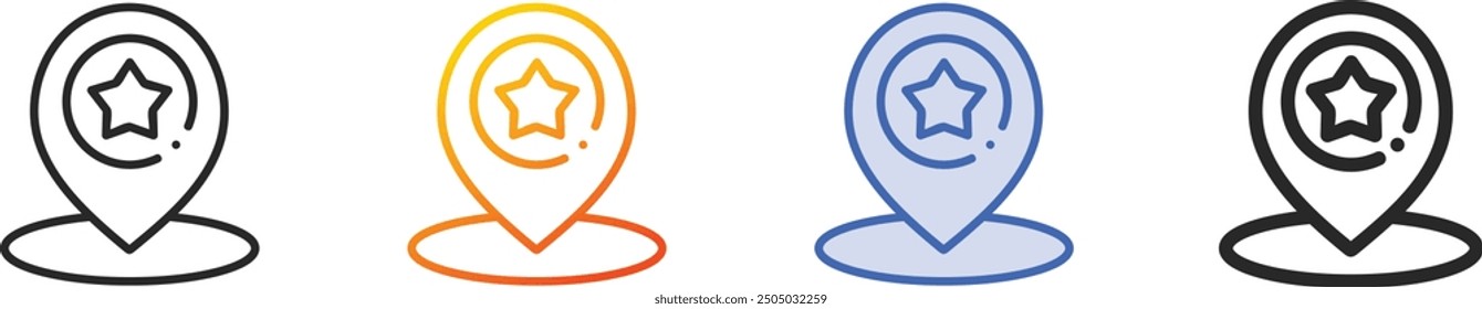 favorite icon.Thin Linear, Gradient, Blue Stroke and bold Style Design Isolated On White Background