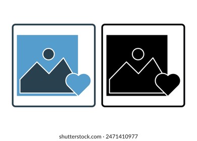 favorite image icon. icon related to edit tool. suitable for web site, app, user interfaces, printable etc. solid icon style. simple vector design editable