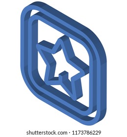 Favorite isometric left top view 3D icon