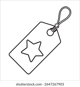 Favorite Label Icon, Line Vector graphics