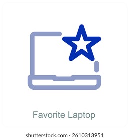 Favorite Laptop and device icon concept