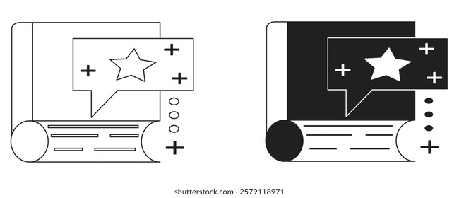 favorite lesson icon, Simple element illustration, Favorite Lesson concept outline symbol design, eps 10 white background.