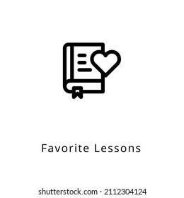 favorite lessons icon in vector. Logotype