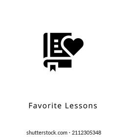 favorite lessons icon in vector. Logotype