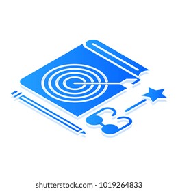 Favorite lessons isometric icon