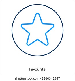 concepto de icono favorito y similar