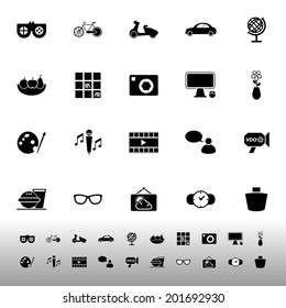 Favorite and like icons on white background, stock vector