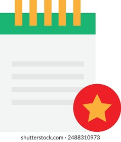 Favorite Like Star Icon Vector Flat Illustration