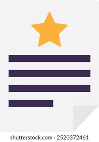 Favorite Like Star Icon Vector Flat Illustration