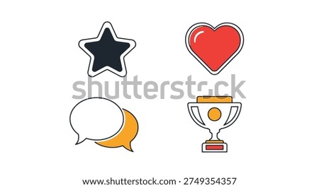 Favorite Line art creative abstract vector
