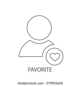 favorite line icon