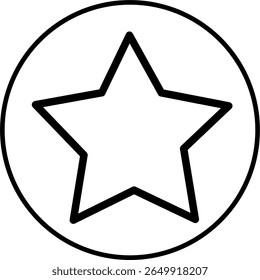 ícone de linha favorita em círculo. Estilo de vida e tema de ícones sociais em círculo