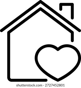 Vector de ilustración de icono de línea favorito